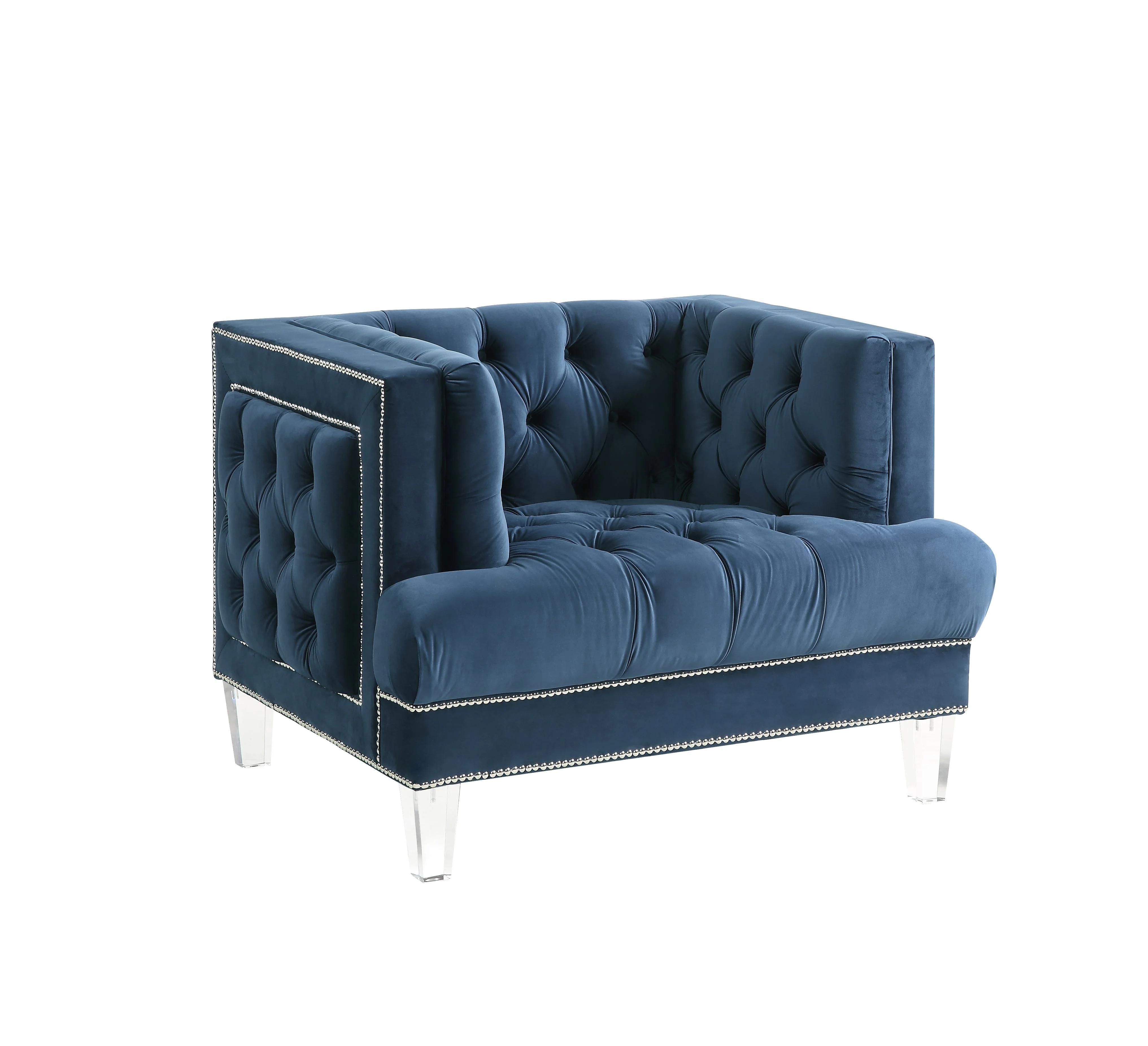 Home Modern Minimalist Furniture Luxury Furniture Living Room Sofa Chairs Chrome Legs Velvet Fabric Living Chairs Blue Velvet
Home Modern Minimalist Furniture Luxury Furniture Living Room Sofa Chairs Chrome Legs Velvet Fabric Living Chairs Blue Velvet