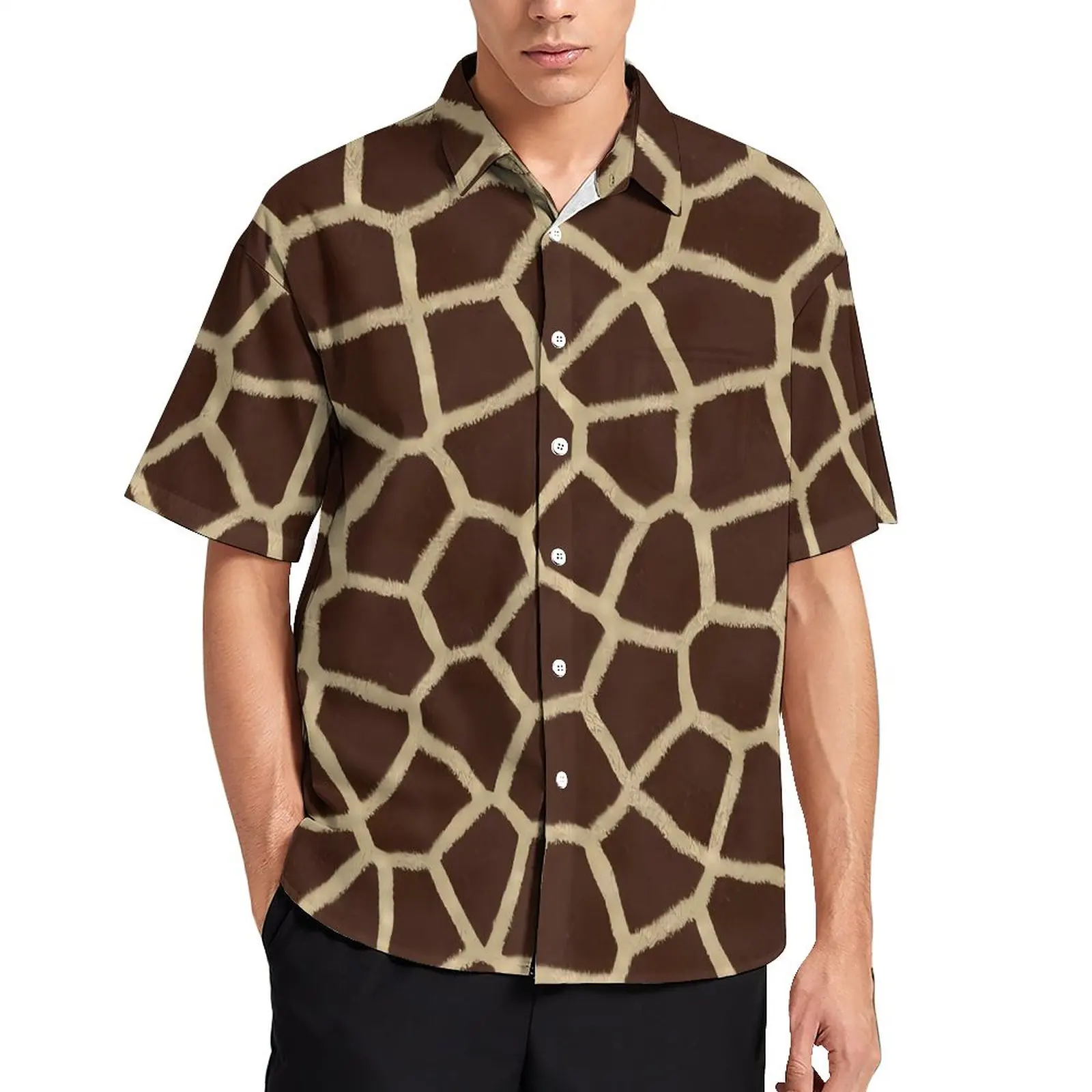 Giraffe Print Casual Shirts Brown Animal Vacation Shirt Summer Street Style Blouses Man Graphic Plus Size
Giraffe Print Casual Shirts Brown Animal Vacation Shirt Summer Street Style Blouses Man Graphic Plus Size