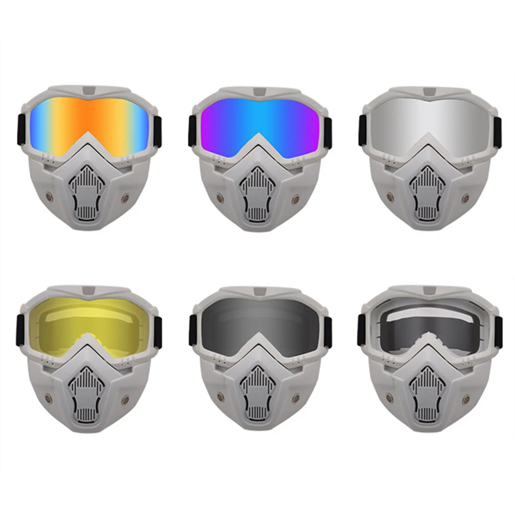 Bike Ski Motorcycle Goggle Mask Separated Windproof Glasses With Mouth Filter Skiing Goggles Cycling Helmet Eyewear Masks
Bike Ski Motorcycle Goggle Mask Separated Windproof Glasses With Mouth Filter Skiing Goggles Cycling Helmet Eyewear Masks