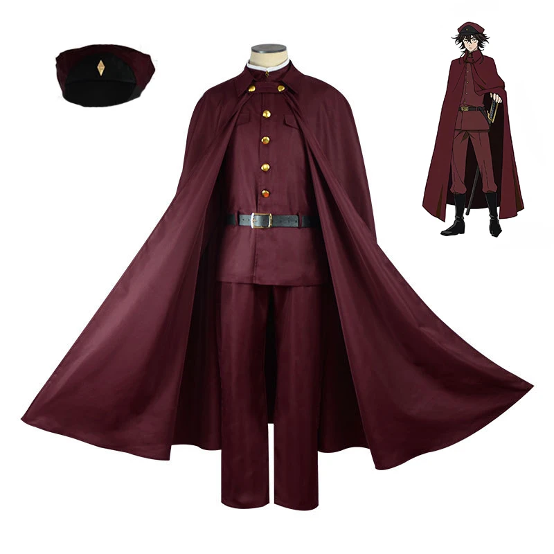 Anime Bungo Stray Dogs Tetchou Suehiro Cosplay Costume Season 4 Teruko Oukura Red Uniform Suits Cloak Halloween Clothes
Anime Bungo Stray Dogs Tetchou Suehiro Cosplay Costume Season 4 Teruko Oukura Red Uniform Suits Cloak Halloween Clothes