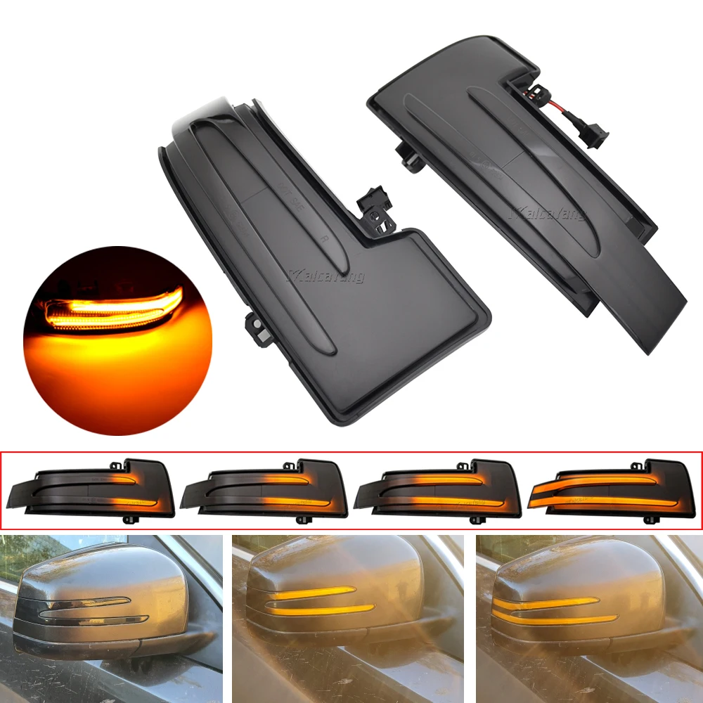 

Dynamic Blinker LED Turn Signal Sequential Side Mirror Indicator Light For Mercedes-Benz G M R-Class SUV W463 GL X164 X166 W166