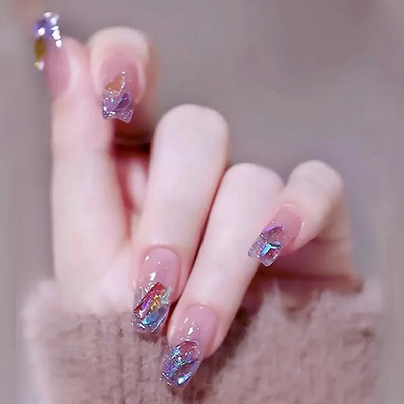 24pcs/box Press On False Nails Big Diamoneds Nail Art Wearable Point Drill Fake Nails Heart Tips With Wearing Tools
24pcs/box Press On False Nails Big Diamoneds Nail Art Wearable Point Drill Fake Nails Heart Tips With Wearing Tools