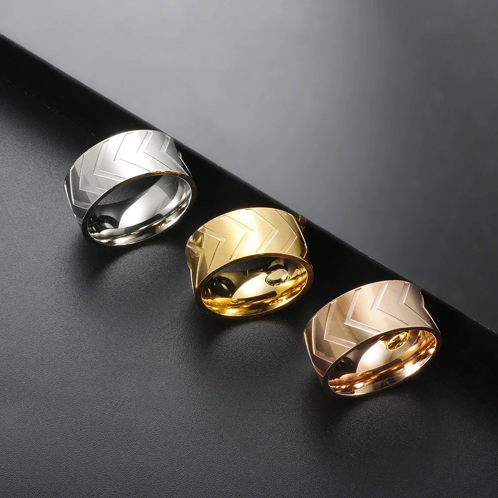 Engraved Oointing Arrow Ring High Quality Stainless Steel 18 K Gold Plated Waterproof Finger Rings for Women Men Couple Jewelry
Engraved Oointing Arrow Ring High Quality Stainless Steel 18 K Gold Plated Waterproof Finger Rings for Women Men Couple Jewelry