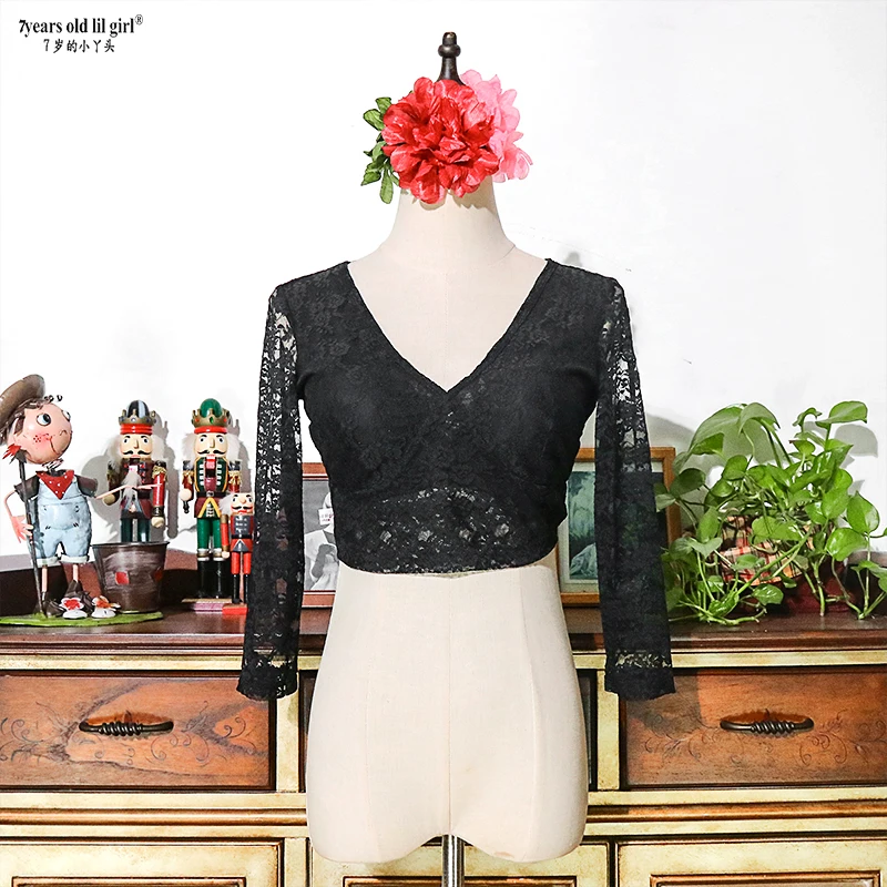Belly Dance Lace Top Long Sleeve Women Practice Clothes Gypsy DAF02
Belly Dance Lace Top Long Sleeve Women Practice Clothes Gypsy DAF02