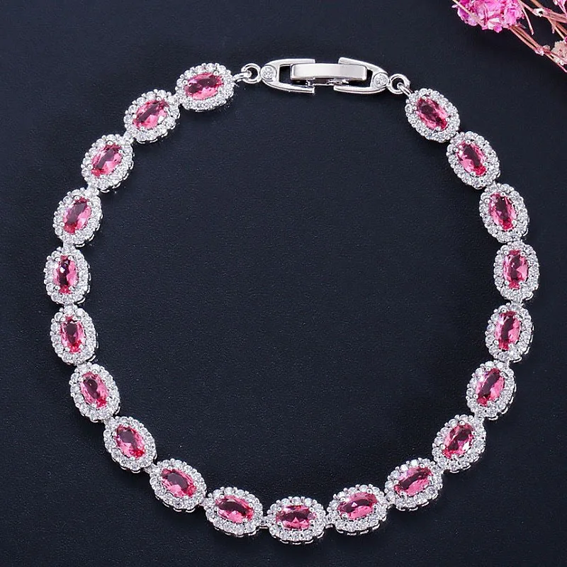 Exquisite Blue Pink Natural Crystal Zircon Trim Ladies Bracelet Fashion Versatile Casual Party Trend Jewelry Charm Bracelet
Exquisite Blue Pink Natural Crystal Zircon Trim Ladies Bracelet Fashion Versatile Casual Party Trend Jewelry Charm Bracelet