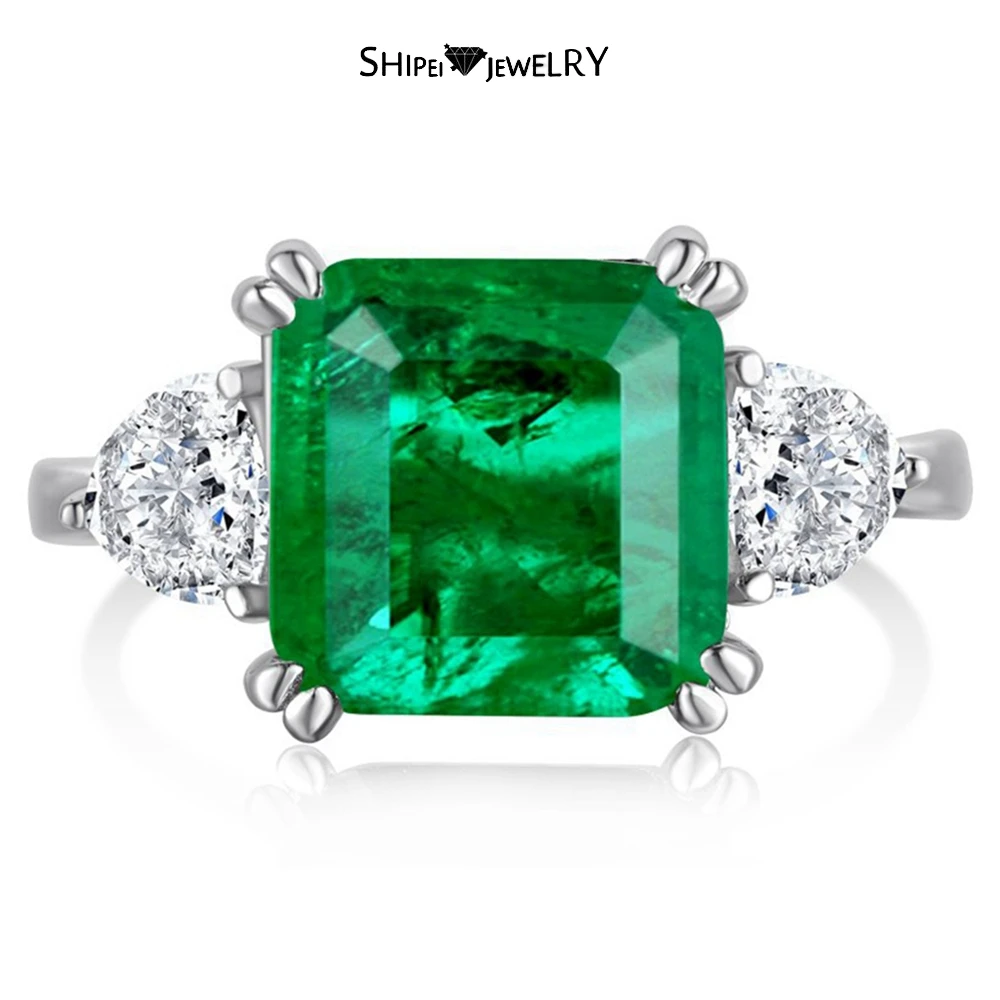 Shipei Created Moissanite Emerald Gemstone Ring Classic 925 Sterling Silver Wedding Engagement Women Ring Fine Jewelry Wholesale
Shipei Created Moissanite Emerald Gemstone Ring Classic 925 Sterling Silver Wedding Engagement Women Ring Fine Jewelry Wholesale
