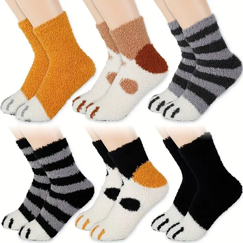 Women Fuzzy Socks Cozy Soft Fluffy Cute Animal Slipper Socks Sleeping Warm Socks Christmas Gift for Girls Winter Plush Socks
Women Fuzzy Socks Cozy Soft Fluffy Cute Animal Slipper Socks Sleeping Warm Socks Christmas Gift for Girls Winter Plush Socks