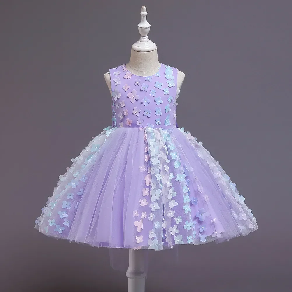 1-6 New Baby Girls Luxury Ceremony Flower Lilac Fluffy Tulle Gala Princess Dresses Christmas Blue Wedding Party Children Clothes
1-6 New Baby Girls Luxury Ceremony Flower Lilac Fluffy Tulle Gala Princess Dresses Christmas Blue Wedding Party Children Clothes