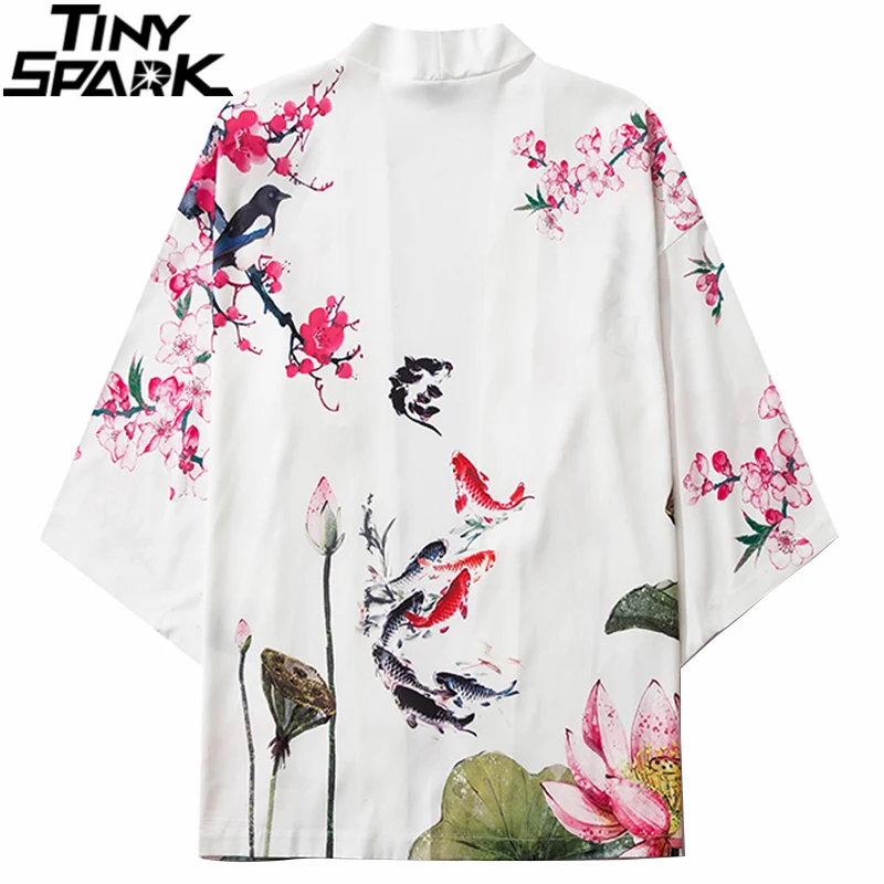 Japanese Kimono Jacket Koi Fish Print 2022 Men Harajuku Streetwear Jacket Coat Casual Thin Gown Japan Style Black White
Japanese Kimono Jacket Koi Fish Print 2022 Men Harajuku Streetwear Jacket Coat Casual Thin Gown Japan Style Black White