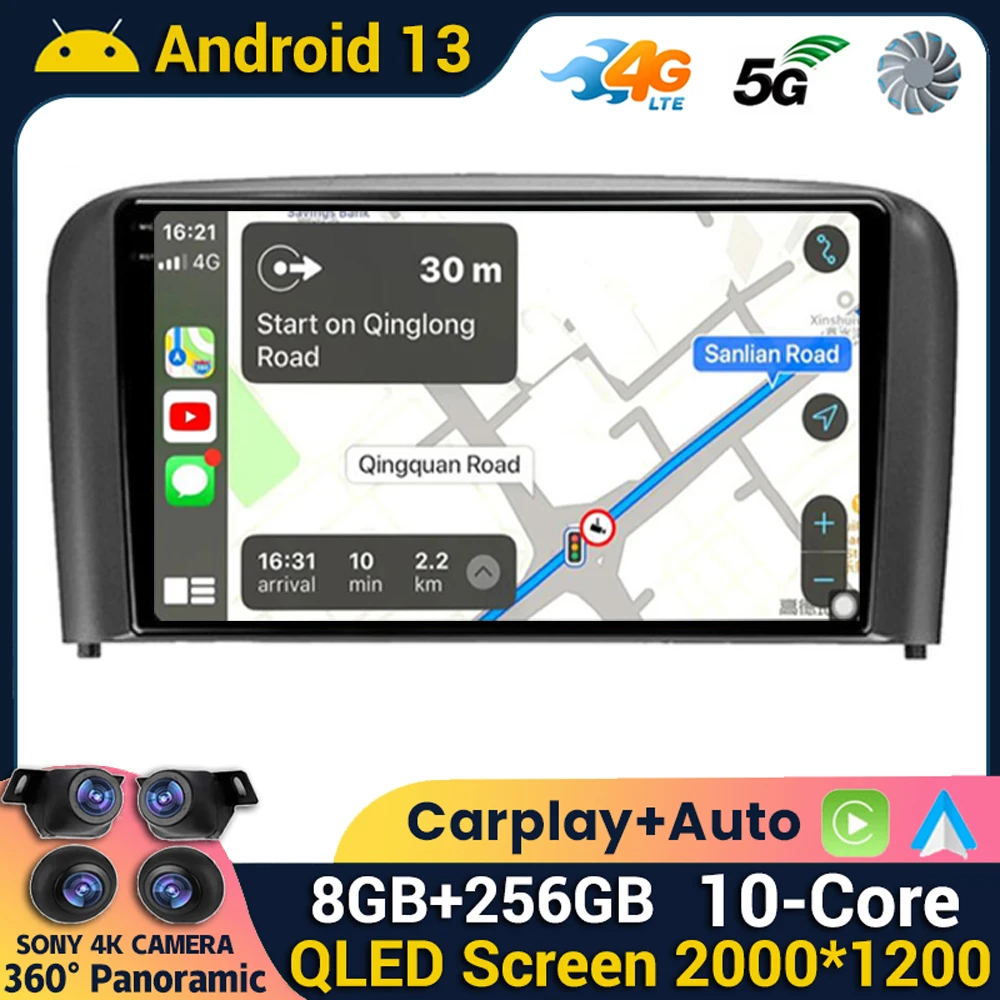 Android 13 Carplay Auto WIFI+4G For Volvo S80 1 1998-2002 2003 2004 2005 2006 Car Radio Multimedia Video Player Navi GPS Stereo
Android 13 Carplay Auto WIFI+4G For Volvo S80 1 1998-2002 2003 2004 2005 2006 Car Radio Multimedia Video Player Navi GPS Stereo