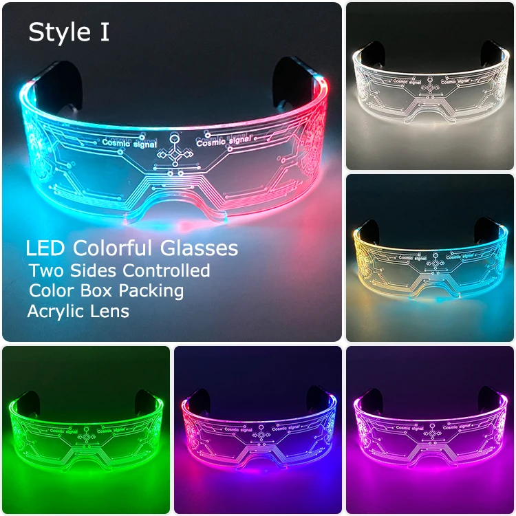 Colorful Luminous LED Glasses for Music Bar KTV Neon Party Decoration Change Color LED Goggles Festival Performance Props
Colorful Luminous LED Glasses for Music Bar KTV Neon Party Decoration Change Color LED Goggles Festival Performance Props