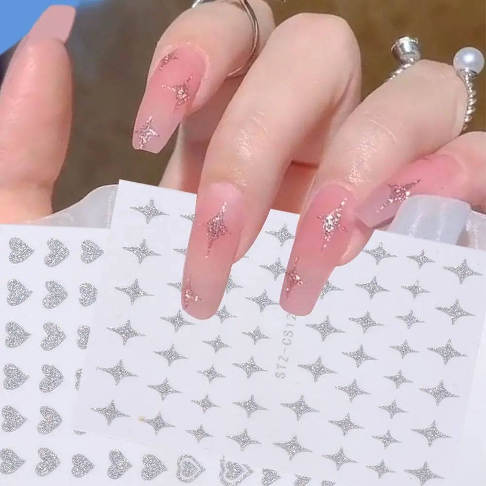 Manicures DIY Adhesive Decals Love Heart Laser 3D Reflective Glitter Star Design Silver Powder Nail Stickers
Manicures DIY Adhesive Decals Love Heart Laser 3D Reflective Glitter Star Design Silver Powder Nail Stickers