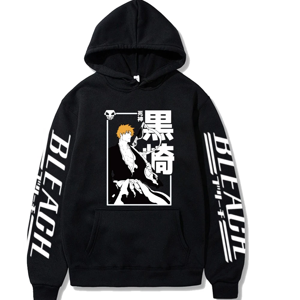 Anime Bleach Hoodie Kurosaki Ichigo Fashion Pullover Tops Long Sleeve Print Casual Men Women Sweatshirts Gothic Pullovers
Anime Bleach Hoodie Kurosaki Ichigo Fashion Pullover Tops Long Sleeve Print Casual Men Women Sweatshirts Gothic Pullovers