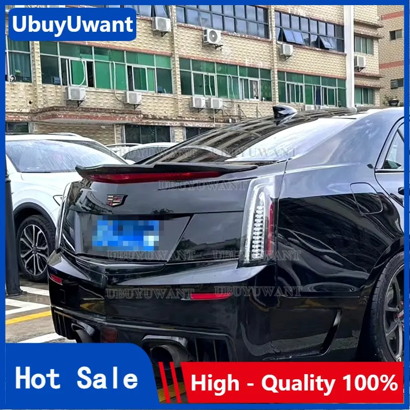 

Carbon Fiber Look ABS Plastic Rear Boot Spoiler For Cadillac ATS Sedan 4 Door 2015 -2019 Rear Trunk Lid Trim Wings Spoiler