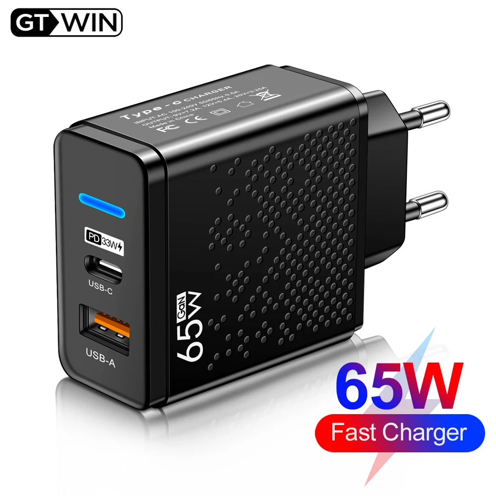 65W GaN Charger USB Type C Charger Quick Charge 3.0 PD USB-C Mobile Phone Charger Adapter For iPhone Huawei Xiaomi mi 12 Samsung
65W GaN Charger USB Type C Charger Quick Charge 3.0 PD USB-C Mobile Phone Charger Adapter For iPhone Huawei Xiaomi mi 12 Samsung