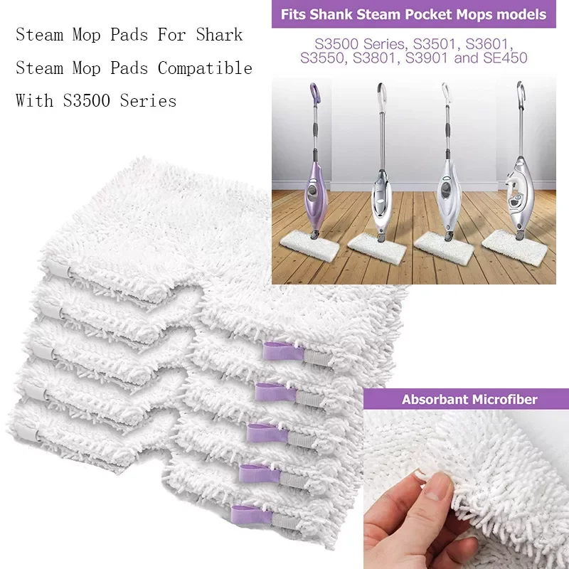 PCS Replacement Steam Mop Pads For Shark Steam Mop Pads Compatible With S3500 Series S3550 S3901 S3601 S3501
PCS Replacement Steam Mop Pads For Shark Steam Mop Pads Compatible With S3500 Series S3550 S3901 S3601 S3501