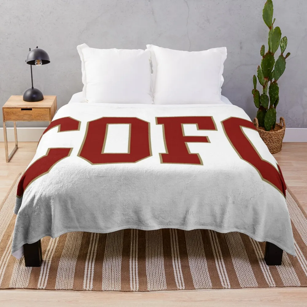 

college of charleston - varsity font Throw Blanket Shaggy Blanket