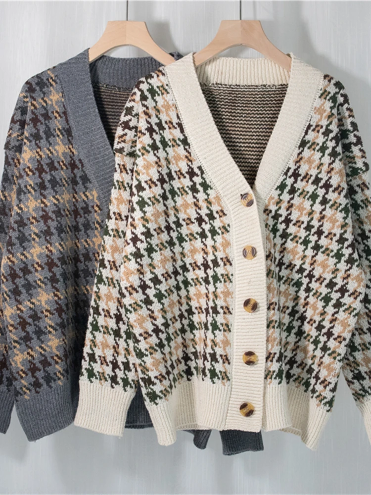 

Осень-зима 2022 женская одежда женские свитера кардиганы на пуговицах оверсайз корейский модный винтажный трикотаж