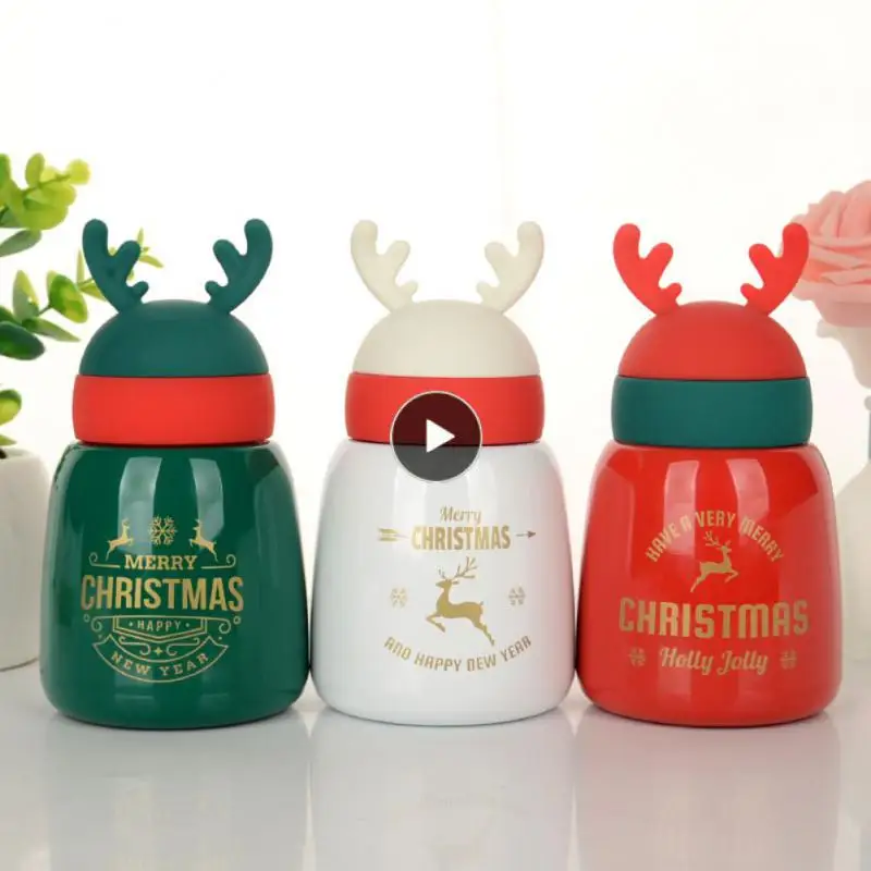 

300/330/450ml High Quality Water Bottle Thermos Cup High Quality. Christmas Vacuum Flask Stainless Steel Christmas Vacuum