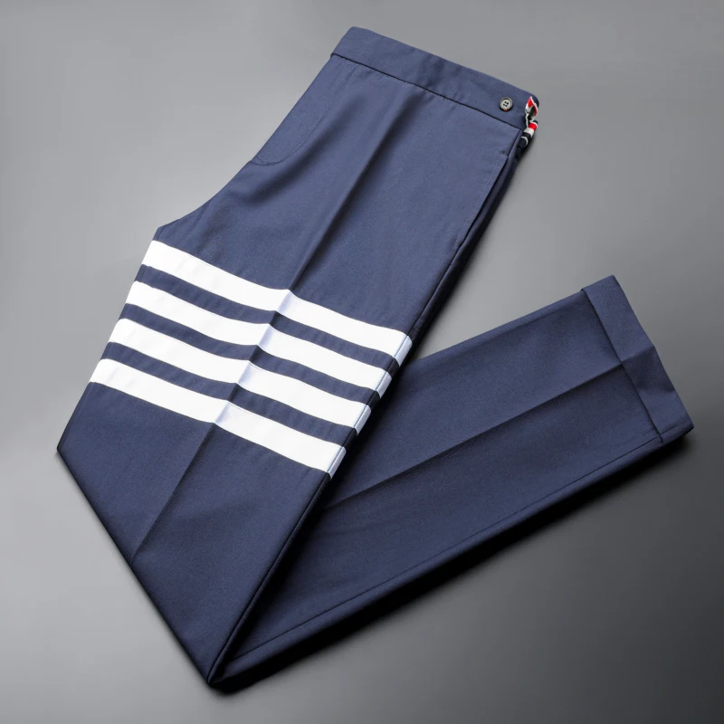 Spring and summer men's pants TB casual four-bar trousers Classic men's and women's long pants all-match trend
Spring and summer men's pants TB casual four-bar trousers Classic men's and women's long pants all-match trend
