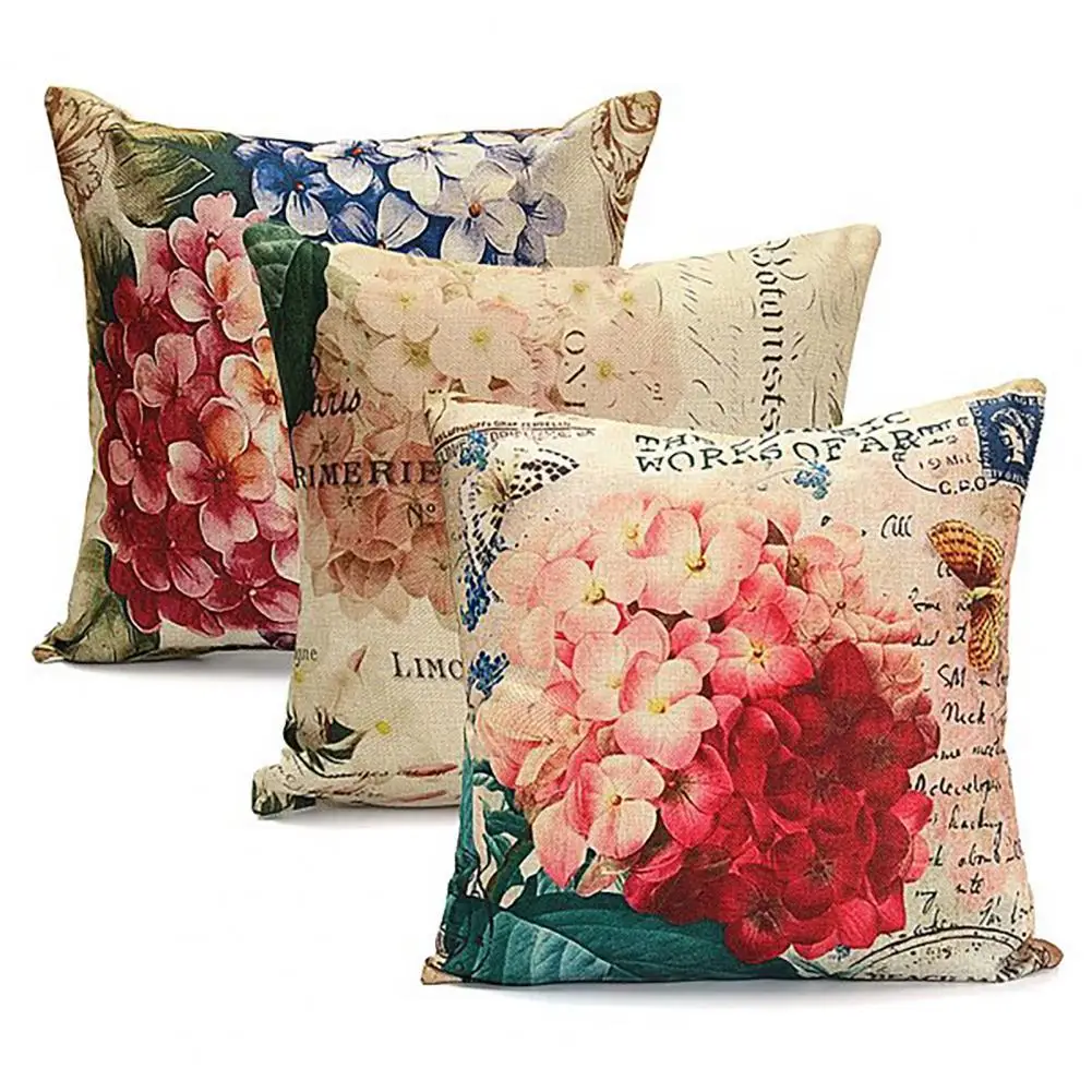 Sofa Pillow Case Flower Pattern Printing Pillowcase Shrink Resistant Flax European Style Throw Pillow Cover Home Decor 
Sofa Pillow Case Flower Pattern Printing Pillowcase Shrink Resistant Flax European Style Throw Pillow Cover Home Decor