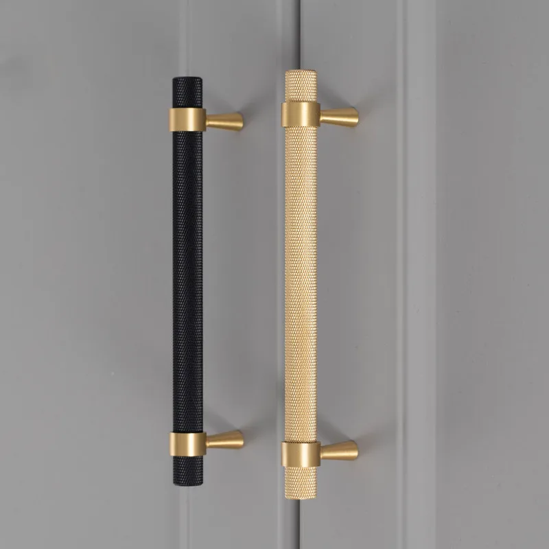 Set of 2 Black Gold Brass Kitchen Cabinet Handles Drawer Pulls Hole Knurled Textured Modern Bedroom Brass T Bar Customizable
Set of 2 Black Gold Brass Kitchen Cabinet Handles Drawer Pulls Hole Knurled Textured Modern Bedroom Brass T Bar Customizable