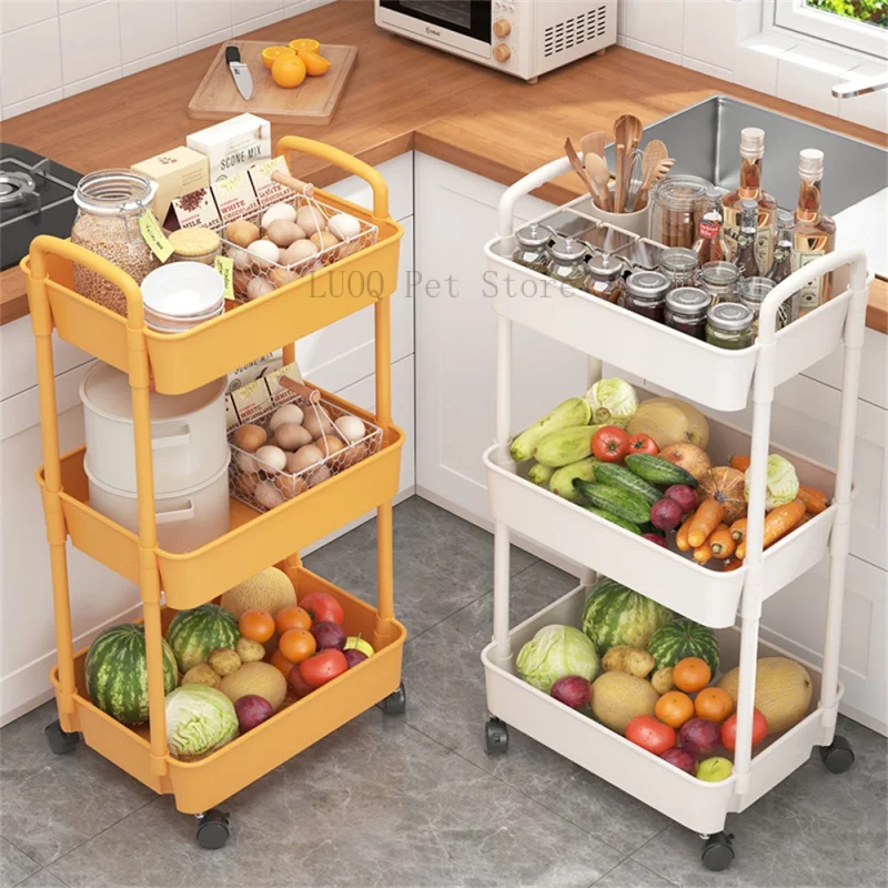 

3/4 Tier Rolling Utility Cart Storage Shelf Movable Gap Storage Rack Kitchen Bathroom Slim Slide Organizer Shelf Livingroom Rack