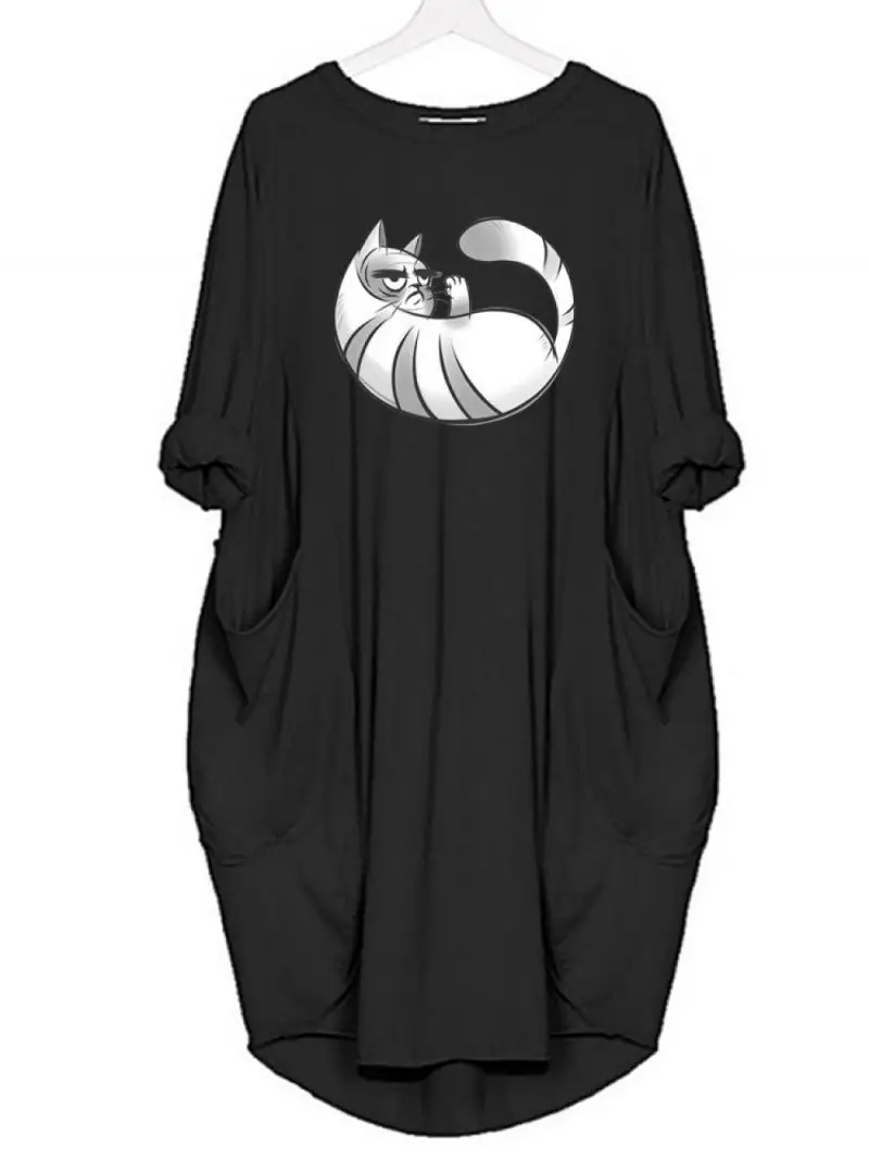 Autumn Dress Women 2022 Long Sleeve O Neck Midi Dress Cute Cat Printing Elegant Loose Casual Women Dresses Clothes Early Autumn
Autumn Dress Women 2022 Long Sleeve O Neck Midi Dress Cute Cat Printing Elegant Loose Casual Women Dresses Clothes Early Autumn