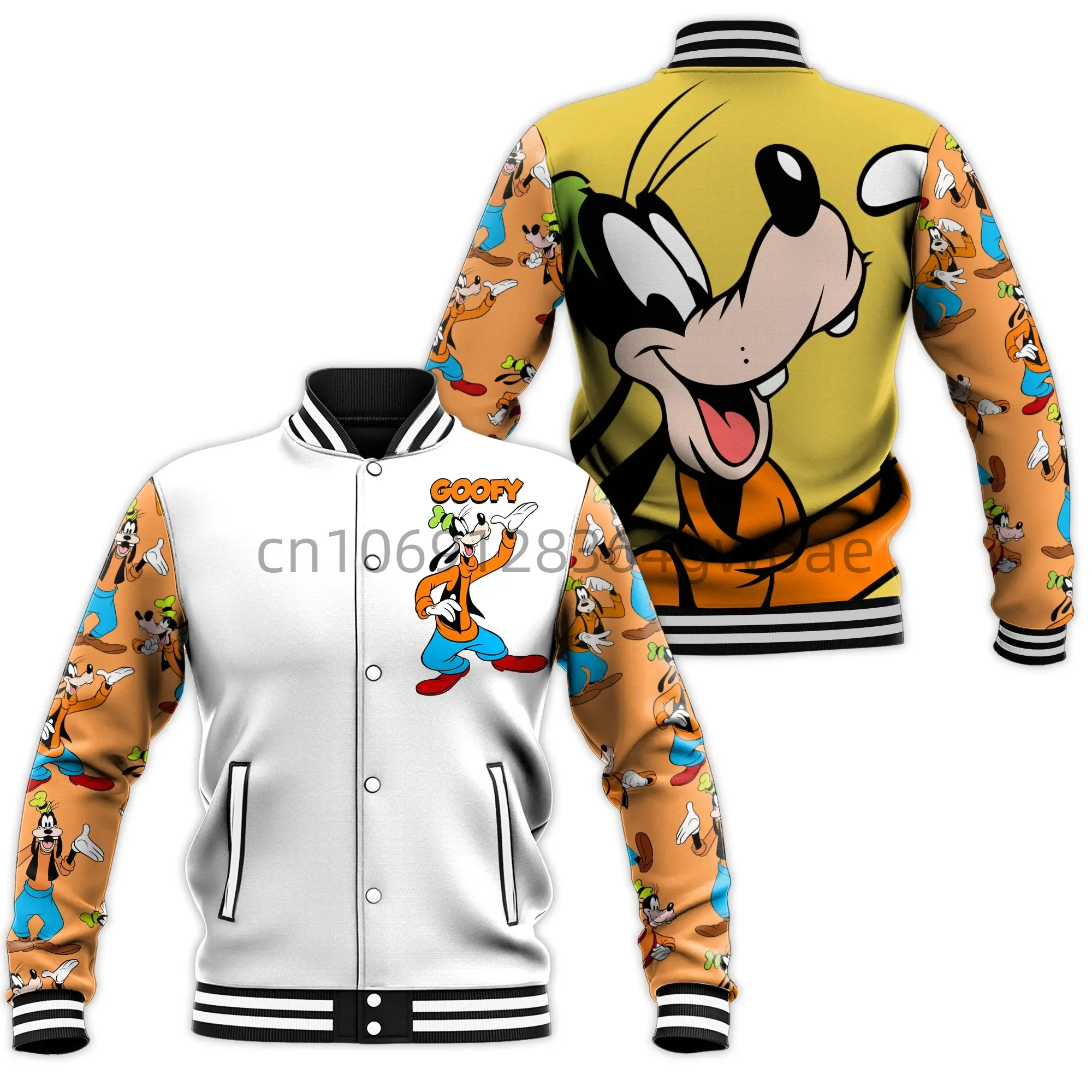 Бейсбольная куртка Disney Goofy для мужчин и женщин, Повседневная Толстовка в стиле хип-хоп, куртка в стиле Харадзюку, уличная одежда, свободная куртка с капюшоном
Бейсбольная куртка Disney Goofy для мужчин и женщин, Повседневная Толстовка в стиле хип-хоп, куртка в стиле Харадзюку, уличная одежда, свободная куртка с капюшоном