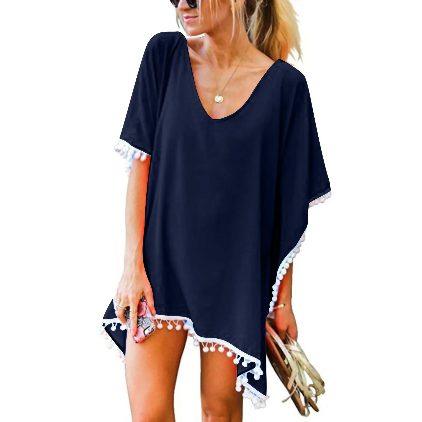Plus Size Swimsuit For Women Solid Two Piece Trim Kaftan Chiffon Tassels Swimwear Beach Loose Bikini Cover Up Tops Bikinis 2023
Plus Size Swimsuit For Women Solid Two Piece Trim Kaftan Chiffon Tassels Swimwear Beach Loose Bikini Cover Up Tops Bikinis 2023