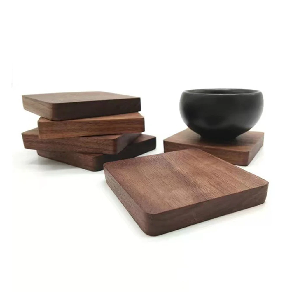 Wooden Coaster Cups Tea Coffee Placemats Black Non-slip Walnut Wood Coasters Square Heat Resistant Bowl Teapot Mat Decor
Wooden Coaster Cups Tea Coffee Placemats Black Non-slip Walnut Wood Coasters Square Heat Resistant Bowl Teapot Mat Decor