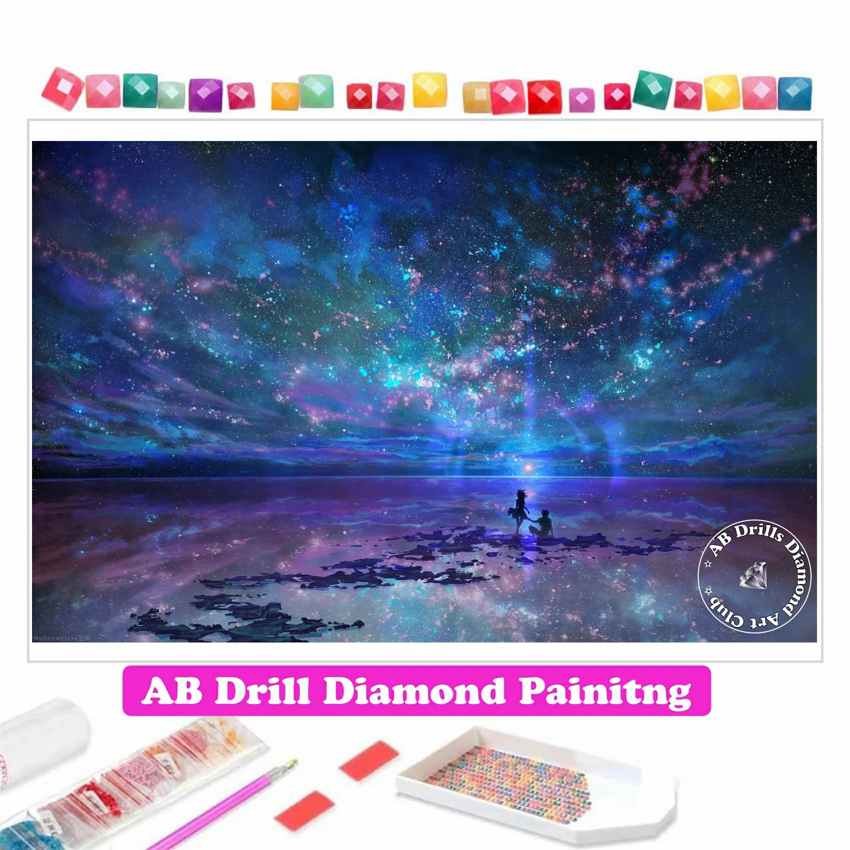 Ocean Stars Sky and You AB Drill Diamond Painting Embroidery Fantasy Dream Landscape Art Cross Stitch Handmade Craft Home Decor
Ocean Stars Sky and You AB Drill Diamond Painting Embroidery Fantasy Dream Landscape Art Cross Stitch Handmade Craft Home Decor