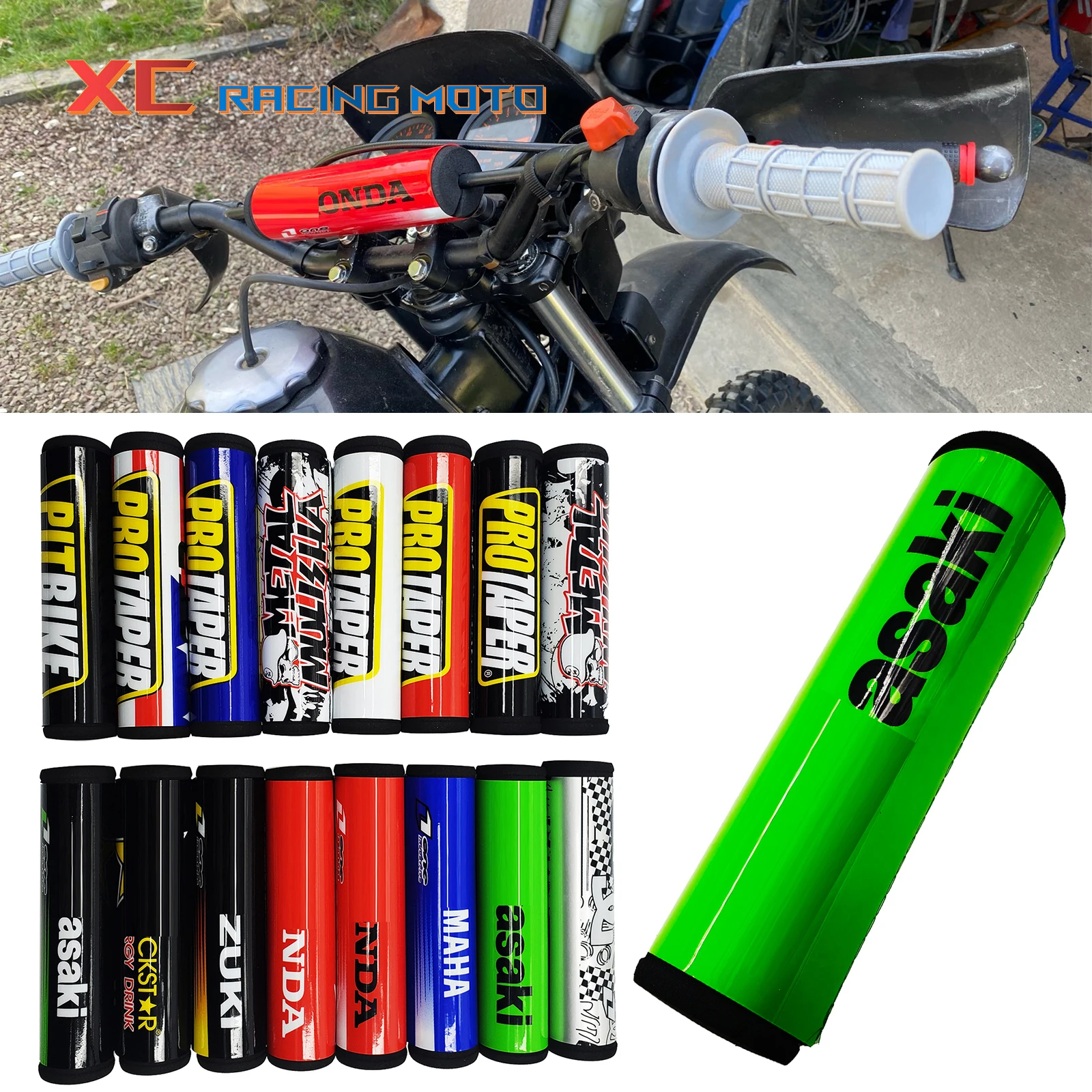 

200mm Pro Taper Round Handlebar Pad 7/8" For Honda Bse Kayo CRF RMZ YZF KLX EXC XC SX ATV Dirt Pit Bike Motorcycle Motocross
