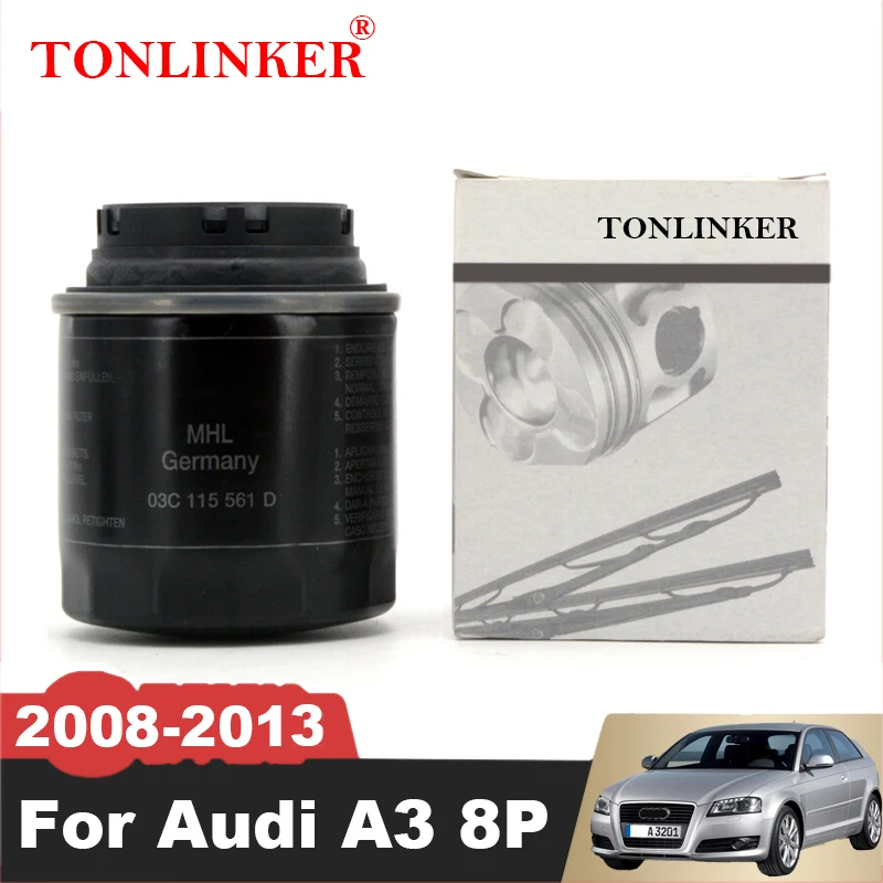 TONLINKER Oil Filter 03C115561D For Audi A3 8P 1.2TFSI CBZB 1.4TFSI CAXC CMSA 2008 2009 2010 2011 2012 2013 Car Accessories
TONLINKER Oil Filter 03C115561D For Audi A3 8P 1.2TFSI CBZB 1.4TFSI CAXC CMSA 2008 2009 2010 2011 2012 2013 Car Accessories