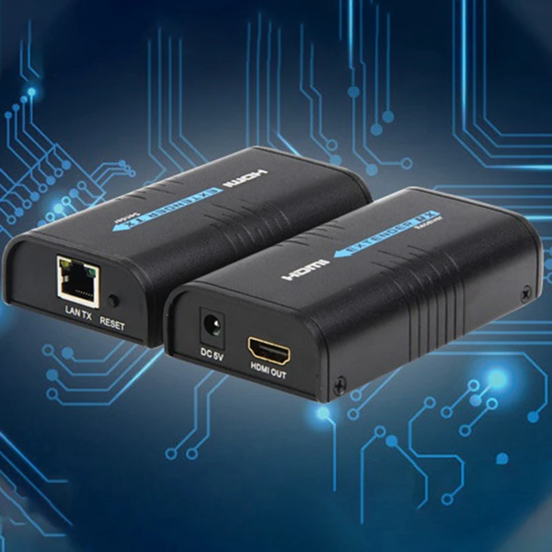 100 м 1080P Удлинитель HDMI сетевой кабель RJ45 Одиночная сетевая передача высокого