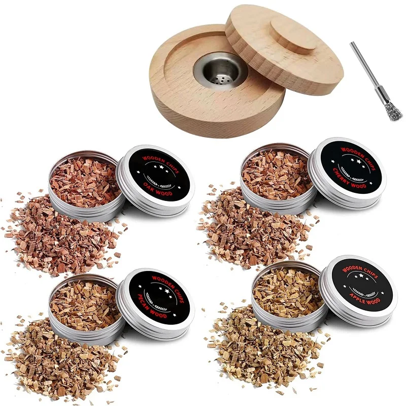 Cocktail Smoker Kit for Drinks with 4Kinds of Wood Chips Cherry Hickory Maple Oak for Whiskey Smoking Kit Wine Bourbon Fashioned
Cocktail Smoker Kit for Drinks with 4Kinds of Wood Chips Cherry Hickory Maple Oak for Whiskey Smoking Kit Wine Bourbon Fashioned