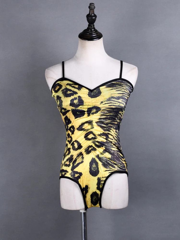 Женский леопардовый комбинезон для тренировок и латиноамериканских танцев
Женский леопардовый комбинезон для тренировок и латиноамериканских танцев