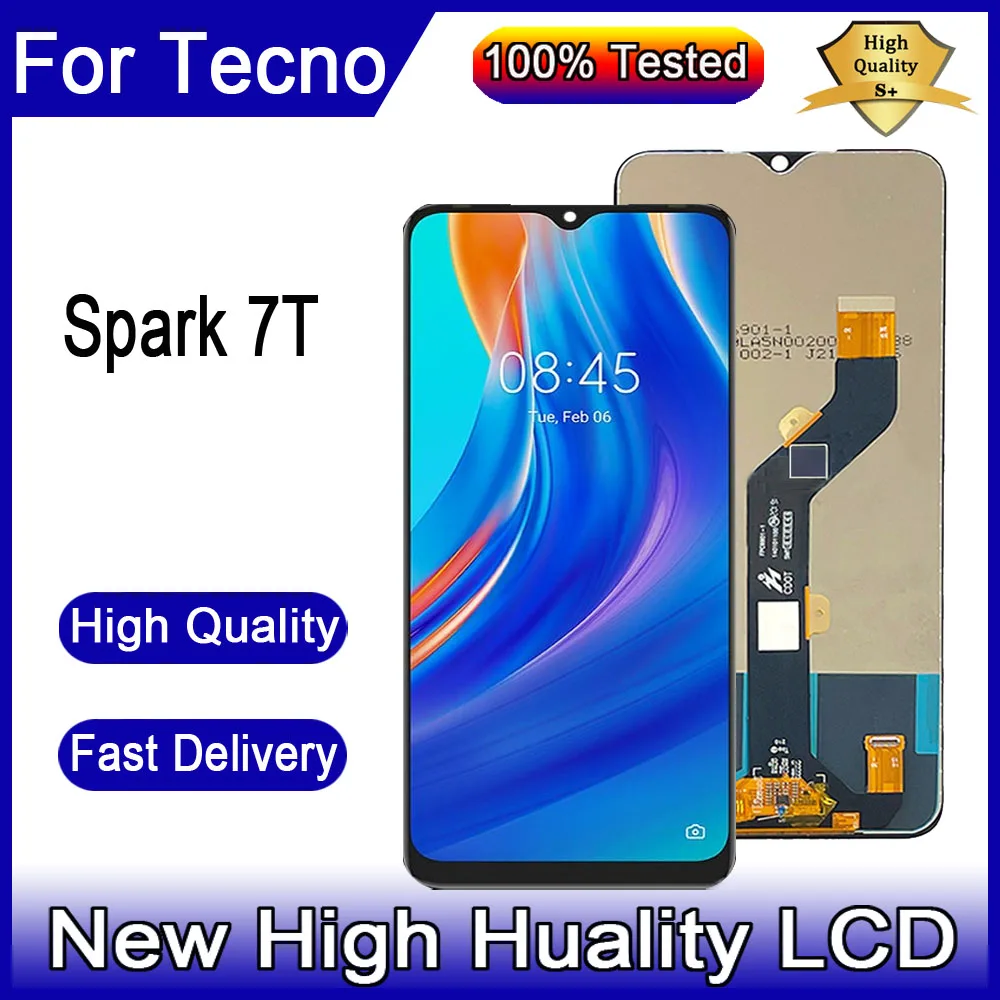 

Для Tecno Spark 7T KF6p LCD дисплей кодирующий преобразователь сенсорного экрана в сборе LCD с заменой рамки