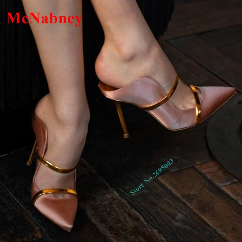 New Silk Gold Straps Shallow Pumps Women Shoes Pointy Toe Slip On Thin High Heel Pumps Summer Spring Shoes Party Dress Solid
New Silk Gold Straps Shallow Pumps Women Shoes Pointy Toe Slip On Thin High Heel Pumps Summer Spring Shoes Party Dress Solid
