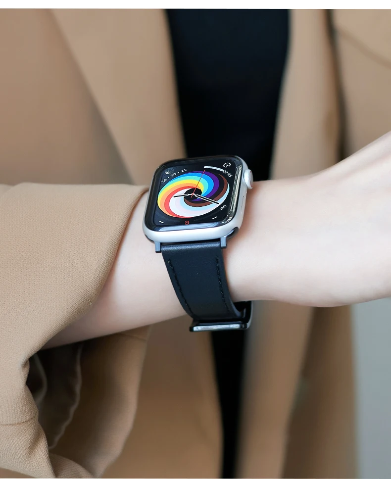 Business Real Leather Loop Bracelet Belt Band for Apple Watch SE 7654 42MM 38MM 44MM 40MM Strap on Smart iWatch 3 Watchband 45mm
Business Real Leather Loop Bracelet Belt Band for Apple Watch SE 7654 42MM 38MM 44MM 40MM Strap on Smart iWatch 3 Watchband 45mm