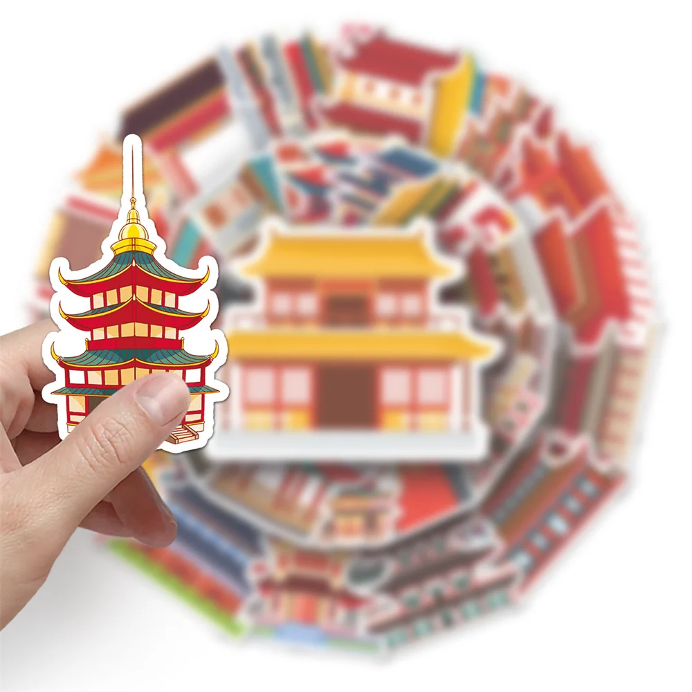50pcs Vintage Chinese Ancient Architectural Building Sticker For Phone Ipad Stationery Aesthetic Stickers Scrapbooking Supplies
50pcs Vintage Chinese Ancient Architectural Building Sticker For Phone Ipad Stationery Aesthetic Stickers Scrapbooking Supplies