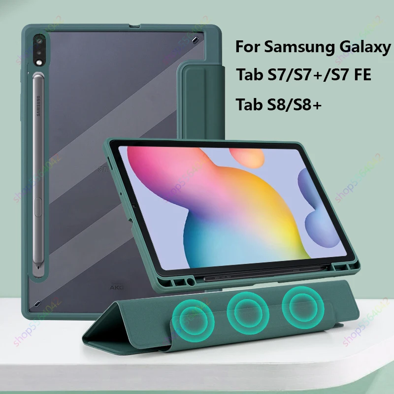 Magnetic Detachable Case for Samsung Galaxy Tab S8 S7 Plus FE 12.4'' Transparent Back Cover For Tab S7 S8 11" With Pencil Holder
Magnetic Detachable Case for Samsung Galaxy Tab S8 S7 Plus FE 12.4'' Transparent Back Cover For Tab S7 S8 11" With Pencil Holder