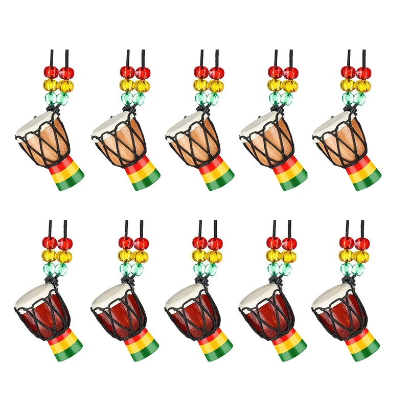 10 Pcs Hand Drum Necklaces Percussion Necklace Wooden Pendant African Drum African Bongos
10 Pcs Hand Drum Necklaces Percussion Necklace Wooden Pendant African Drum African Bongos