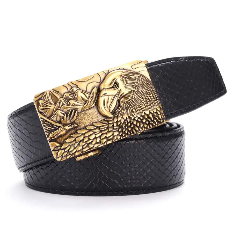 Automatic Buckle Belt Men Leather Belt NEW Men's Leather Ratchet Strap 110cm-125cm Luxury Male Waistband Width:3.5cm 
Automatic Buckle Belt Men Leather Belt NEW Men's Leather Ratchet Strap 110cm-125cm Luxury Male Waistband Width:3.5cm