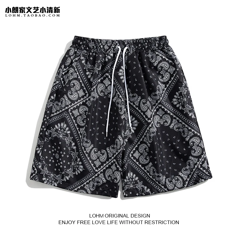 Casual shorts Men's summer cashew flower straight pants Versatile wide leg five-point pants
Casual shorts Men's summer cashew flower straight pants Versatile wide leg five-point pants