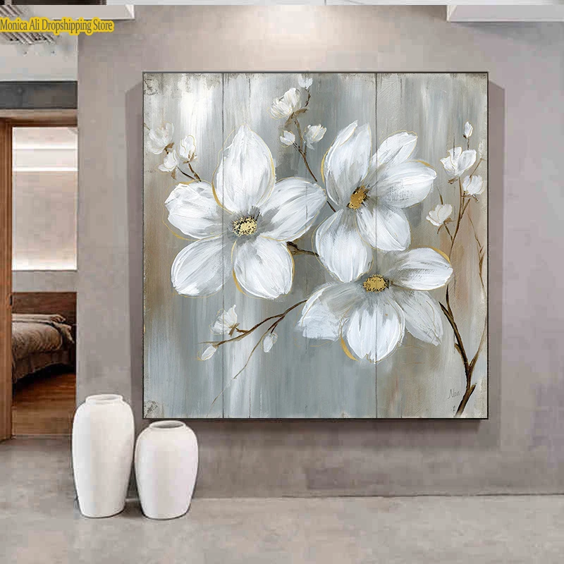 Настенная картина с изображением белых цветов в скандинавском стиле
Настенная картина с изображением белых цветов в скандинавском стиле