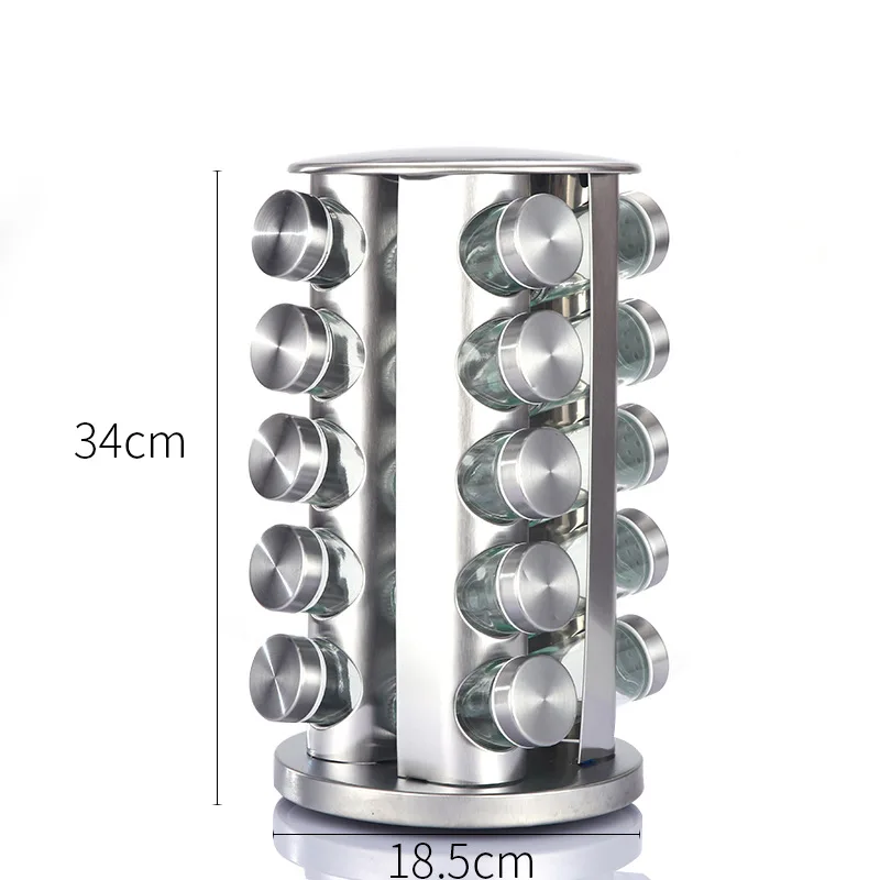 Kitchen Spice Rack Rotating Seasoning Organizer with 20 Jars Stainless Steel Countertop Spice Stand spice
Kitchen Spice Rack Rotating Seasoning Organizer with 20 Jars Stainless Steel Countertop Spice Stand spice