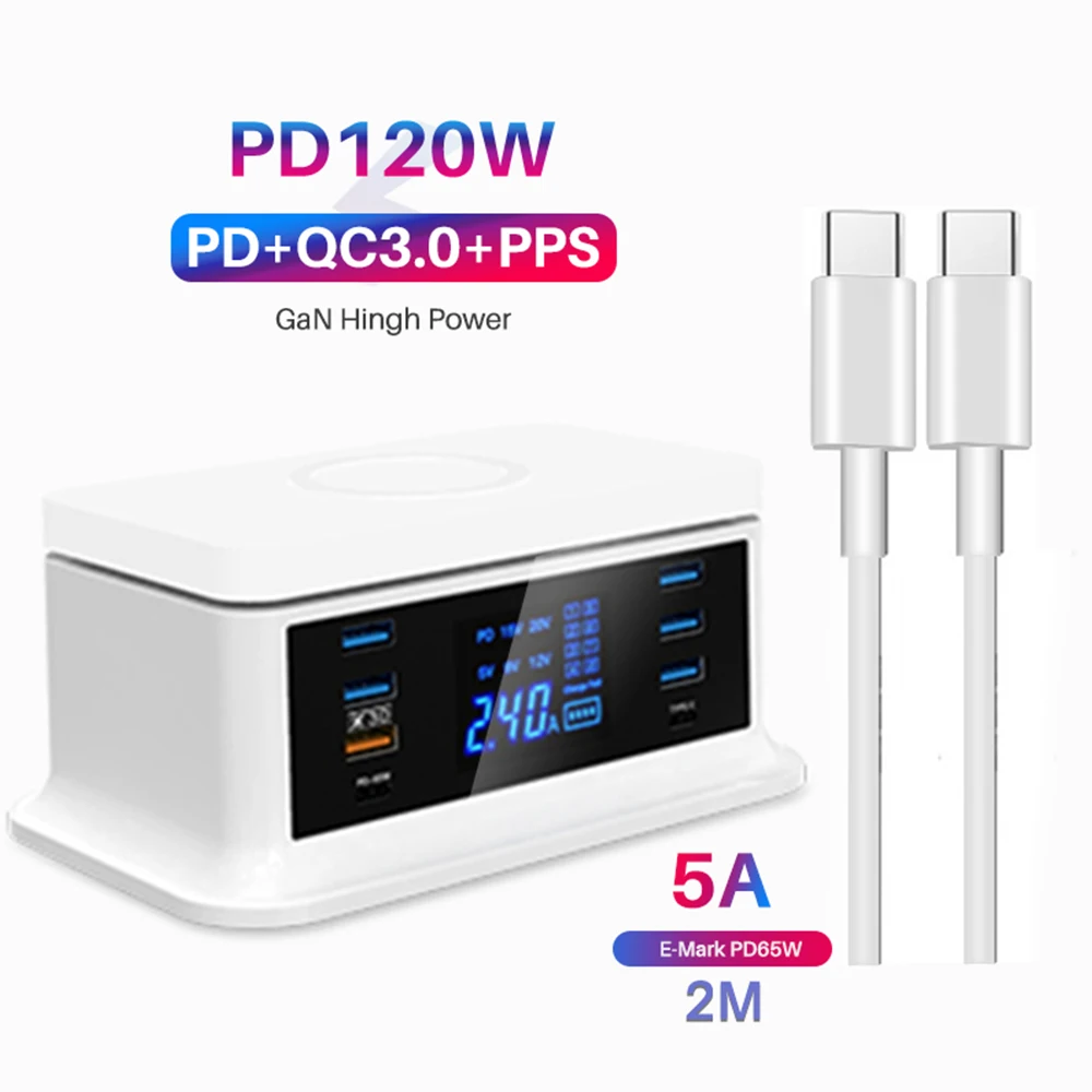 GaN Charger USB Type C PD120W 100W 65W Fast Charging QC4.0 3.0 Quick Charge for Macbook Laptop Tablet Xiaomi Lenovo iphone pro.
GaN Charger USB Type C PD120W 100W 65W Fast Charging QC4.0 3.0 Quick Charge for Macbook Laptop Tablet Xiaomi Lenovo iphone pro.