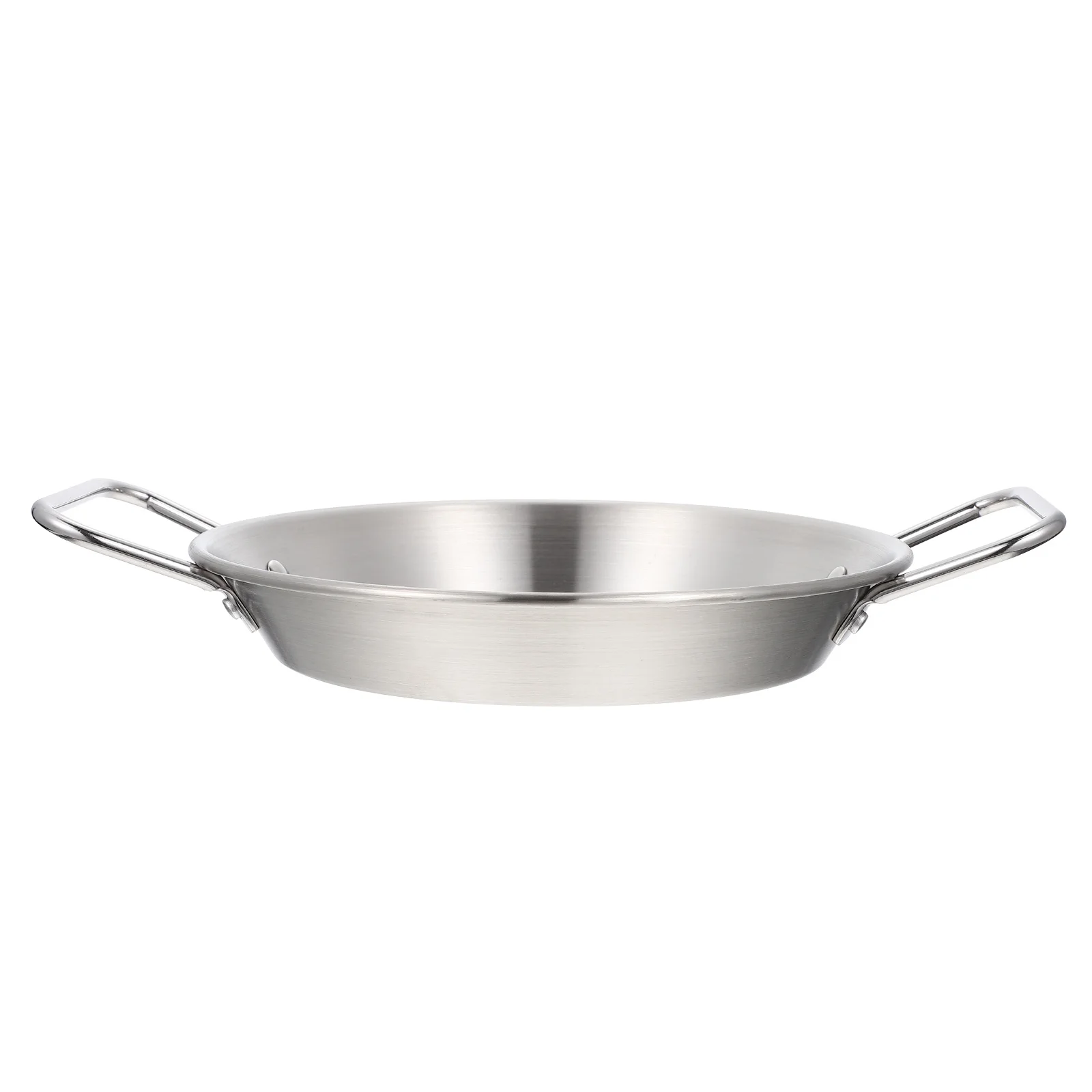 

Pan Steel Stainless Paella Bowl Skillet Serving Pot Wok Plate Stick Snack Non Tray Food Frying Fried Seafood Platter Nonstick
