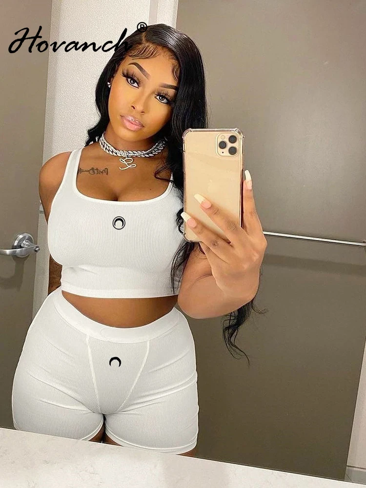 Hovanch Solid Crew Neck Sleeveless Backless T-Shirt Vest With Casual Shorts Two Piece Set 2022 Summer Casual Jogging Style
Hovanch Solid Crew Neck Sleeveless Backless T-Shirt Vest With Casual Shorts Two Piece Set 2022 Summer Casual Jogging Style